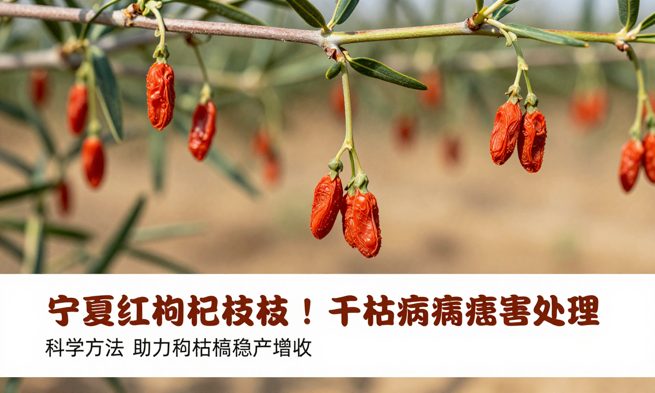 宁夏红枸杞枝条干枯病害处理 科学方法助力枸杞种植稳产增收